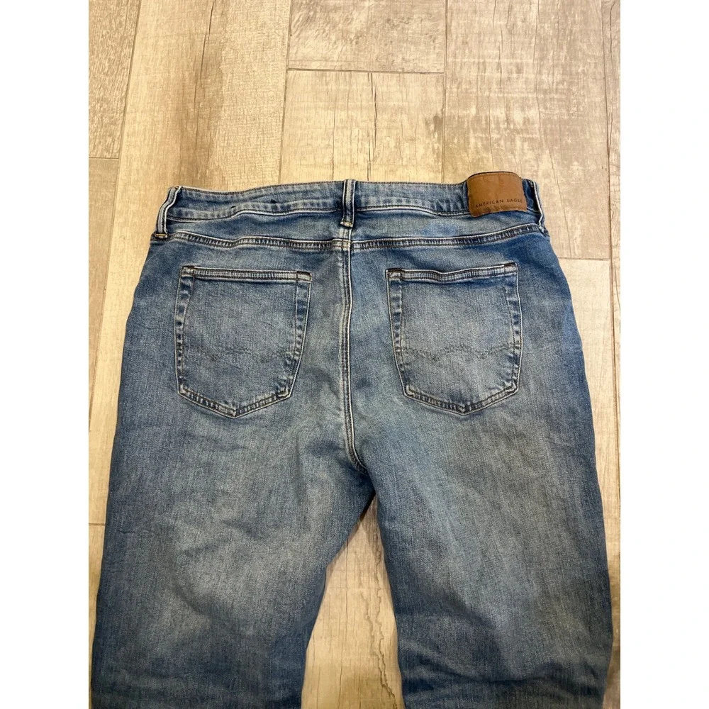 American Eagle Airflex+ Original Bootcut Jeans Mens 36x32 Medium Wash Blue Denim